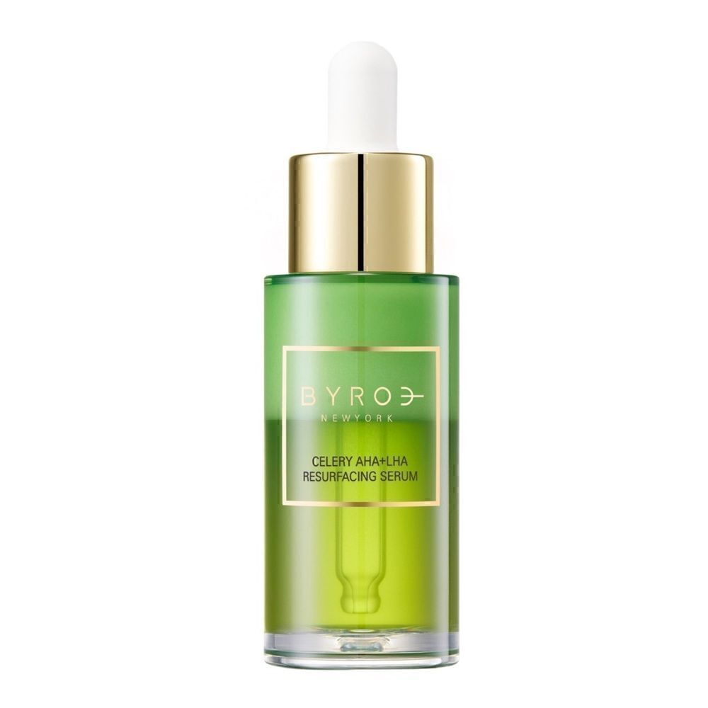 NIB BYROE NEW YORK Celery AHA + LHA Resurfacing Serum, 1.01 FL. OZ. / 30 ML